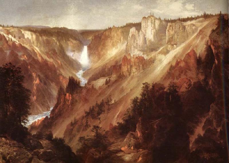 Moran, Thomas Lower falls of the yellowstone oil painting picture